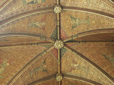 View of the Quire ceiling, Chester Cathedral, Chester, Cheshire, England