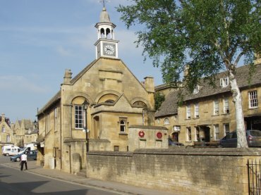 View of High Street, Chipping Campden, Gloucestershire, England