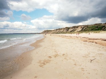 Photograph of the beach on Hengistbury Head, New Forest, Hampshire (Hants), England