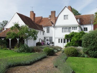 Photograph of the rear of Paycocke's and the garden, Coggeshall, Essex, England