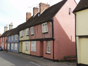 Photograph of houses in East Street, Coggeshall, Essex, England