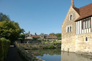 Photo showing Ightham Mote and the Stables, Kent, England