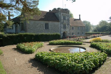 Photo showing the front entrance, Ightham Mote, Ighham, Kent, England