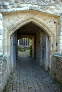 Photo showing the main entrance, Ightham Mote, Ightham, Kent, England