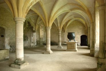 View of the Warming Room, Lacock, Wiltshire (Wilts), England