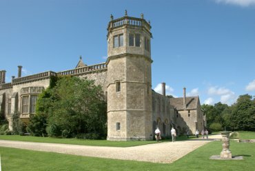 View of Sharington's Tower, Lacock Abbey, Wiltshire (Wilts), England