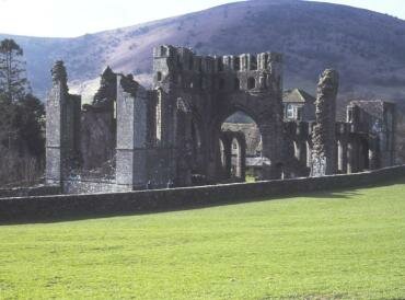 Llanthony Priory ruins, Black Mountains, Brecknockshire, Wales