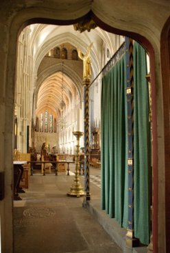 Photograph of the view from the Retro Quire, Southwark Cathedral, London, England