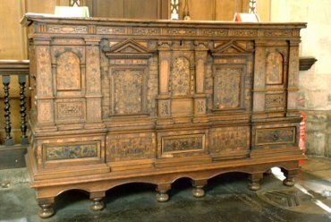 View of the Nonsuch Chest, Southwark Cathedral, London, England