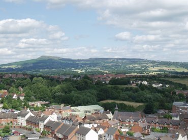 Ludlow from the church tower, Ludlow, Shropshire, England