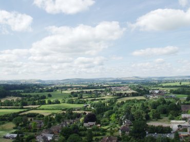 Ludlow from the church tower, Ludlow, Shropshire, England