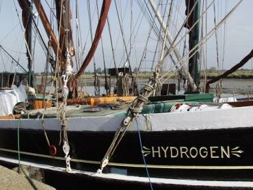 Photograph of a Thames sailing barge at Hythe Quay, Maldon, Essex, England