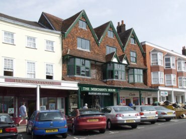 Scene showing the Merchant's House, Marlborough, Wiltshire (Wilts), England