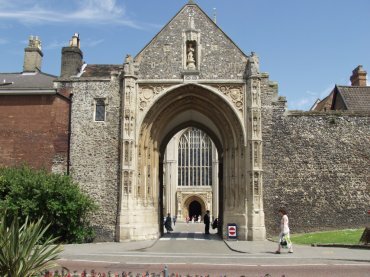 View of Erpingham Gate, Norwich Cathedral, Norwich, Norfolk, England