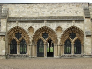 Photograph of one of the Cloisters entrances in the Close, Norwich Cathedral, Norwich, Norfolk, England