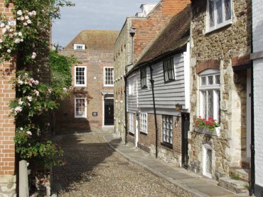 View of West Street, Rye, Sussex, England, Great Britain
