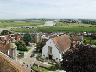 View from St. Mary's Church tower, Rye, Sussex, England, Great Britain