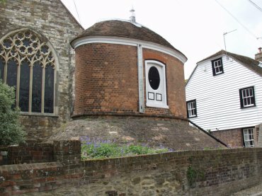 View of a 18th century water tower in Church Square, Rye, Sussex, England, Great Britain