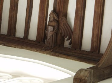 Photograph of a carved angel, St. Mary the Virgin, Stebbing, Essex, England