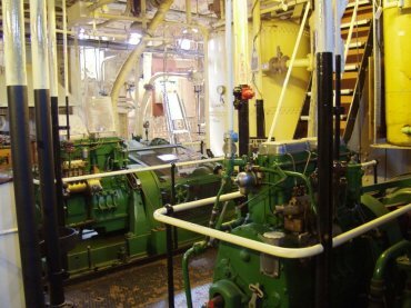 Picture of part of the Engine Room, Trinity Light Vessel, Tollesbury, Essex, England