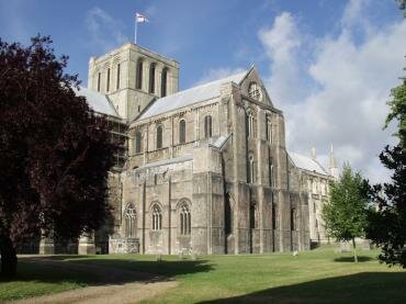 View of Tower, Nave and North Transept, Winchester Cathedral, Winchester, Hampshire (Hants), England