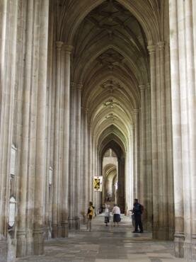 View along the North Aisle, Winchester Cathedral, Winchester, Hampshire (Hants), England
