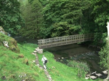Picture of Gipsy Bank Bridge, Wolfscote Dale, Hartington, Derbyshire Peak District