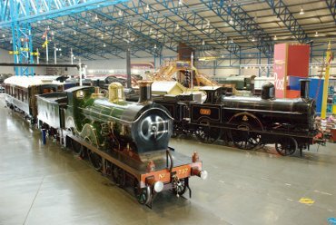 View of part of the Great Hall, National Railway Museum, York, North Yorkshire, England