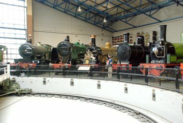 View of the turntable area, National Railway Museum, York, North Yorkshire, England