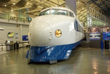 View of the Japanese Bullet Train, National Railway Museum, York, North Yorkshire, England