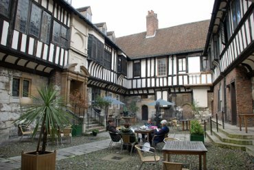 View of the courtyard, St. William's College, North Yorkshire, England